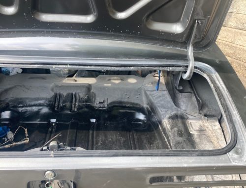 Installing full weatherstripping kit around trunk & doors